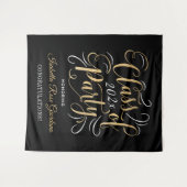 2026年度 ゴールド ブラック カスタム 卒業パーティー タペストリー (正面(横))