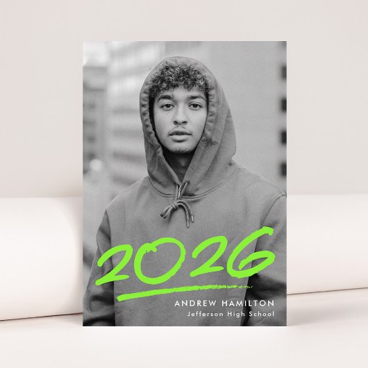 2026年度 ライムグリーン クラス 写真 卒業のお知らせ 案内状