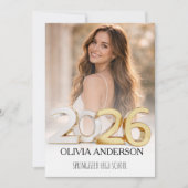 2026年度 写真 卒業証書 招待状 (正面)