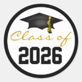 2026年度 卒業キャップ ラウンドシール (正面)