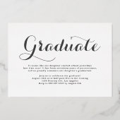 2026年度 卒業写真コラージュ 卒業おめでとう 箔招待状 (裏面)