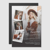 2026年度 卒業写真 コラージュ オープンハウス パーティー マグネット招待状 (正面/裏面)