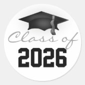 2026年度 卒業式の帽子 ラウンドシール (正面)