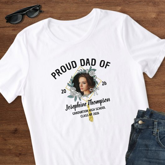 2026年度 卒業生の誇りある父 フォト Tシャツ