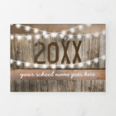 2026年度 卒業証書 2in1 ラスティック サンフラワー 三つ折り招待状 (カバー)