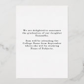 2026年度 卒業 写真 アーチ型 本物の金箔 アナウンスメント (裏面)