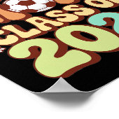 2026年度 卒業 70年代風 レトロ サッカー ママ ポスター (角)