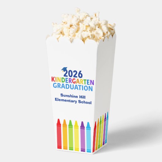2026年度 幼稚園卒業式 オーダーメイド パーティーポップコーン フェイバーボックス (はじけた状態)