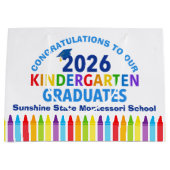 2026年度 幼稚園卒業式 オーダー スクールパーティー ラージペーパーバッグ (正面)