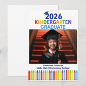 2026年度 幼稚園 卒園記念フォト 案内状 (正面/裏面)