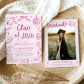 2026年度 手描きのクラス 卒業パーティー 招待状