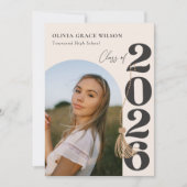 2026年度 現代の卒業写真 パーティー 招待状 (正面)