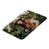 2026年度 現代的な白いスクリプトの卒業証 マグネット (左側)