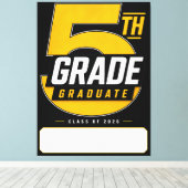 2026年度 第5学年修了記念 名前入りギフト キャンバスプリント (インサイチュ (ウッドフロア))