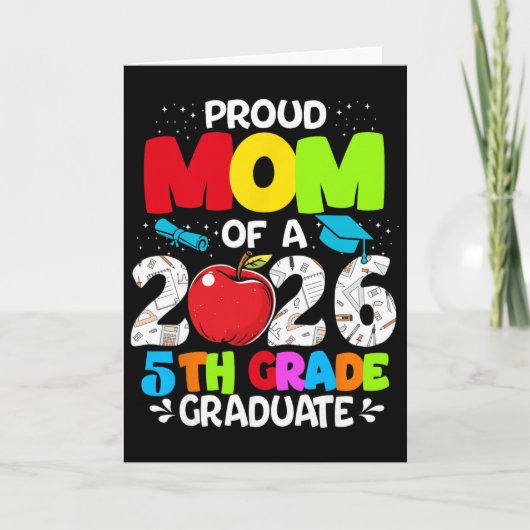 2026年度 第5学年 卒業おめでとう プロードマザー Mother's Day カード (正面)