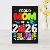 2026年度 第5学年 卒業おめでとう プロードマザー Mother's Day カード (黄色い花)