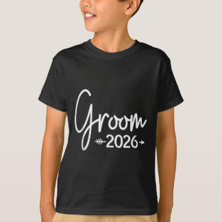 2026年式の花婿の結婚式の前撮り Tシャツ
