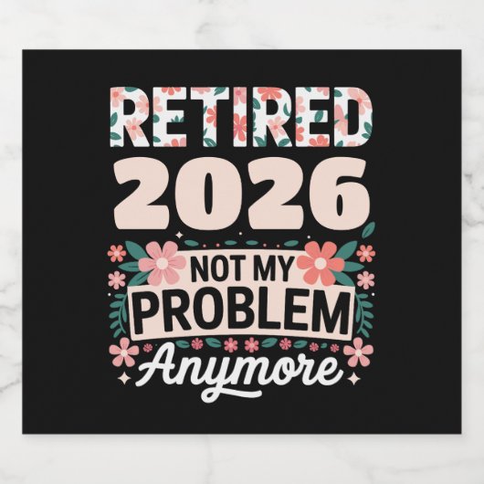 2026年引退 もう私の問題じゃない ピンクの女性 ビールラベル (シングルラベル)