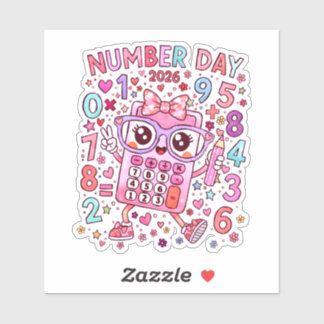 2026年数字の日 かわいい数学ステッカー 子供用 シール