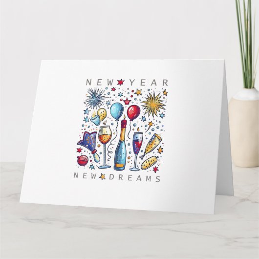 2026年新しい夢家族おそろい松 カード (正面)