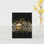 2026年新しい年新しい恵み新しい賛美新年の夜 カード (黄色い花)