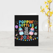 2026年新しい年 赤ちゃんのボトルパーティー用のPnボトル カード (黄色い花)