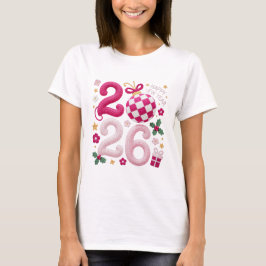2026年新年あけましておめでとうございます かぎ針編み 毛糸 Tシャツ