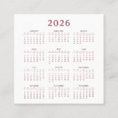 2026年新年あけましておめでとうございます スクエア名刺 (裏面)