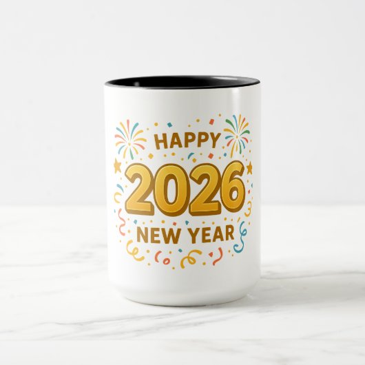 2026年新年あけましておめでとうございます マグカップ (中央)