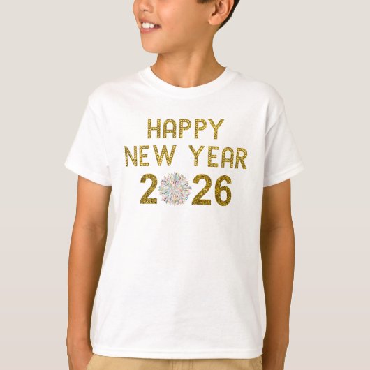 2026年新年あけましておめでとうございます Tシャツ (正面)