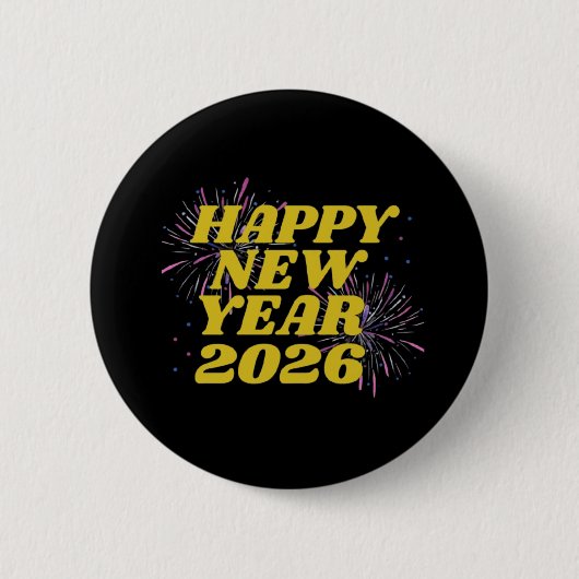 2026年新年あけましておめでとう 缶バッジ (正面)