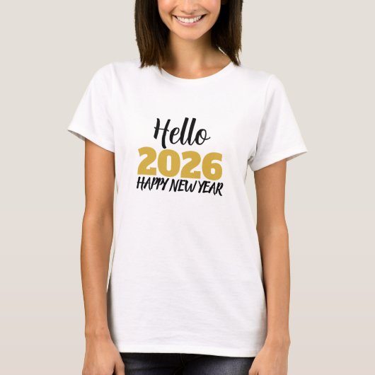 2026年新年あけましておめでとう Tシャツ (正面)