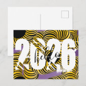 2026年新年おめでとう太字フォント ポストカード (正面/裏面)