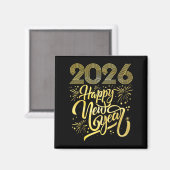 2026年新年おめでとう花火 マグネット (正面/裏面)