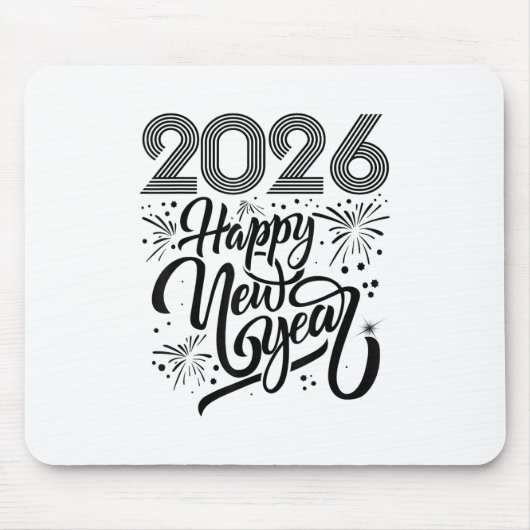 2026年新年おめでとう花火_1 マウスパッド (正面)