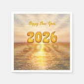 2026年新年おめでとう (カスタマイズ可能) スタンダードカクテルナプキン (正面)