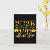 2026年新年おめでとう カード (黄色い花)