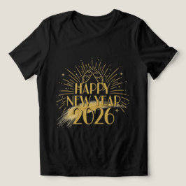 2026年新年おめでとう グリッターTシャツ レディース トライブレンドTシャツ