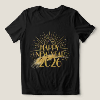 2026年新年おめでとう グリッターTシャツ レディース トライブレンドTシャツ