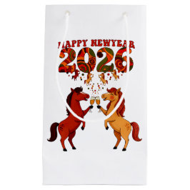 2026年新年おめでとう チャムと一緒に馬を祝おう スモールペーパーバッグ