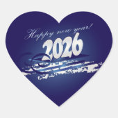 2026年新年おめでとう ハートシール (正面)