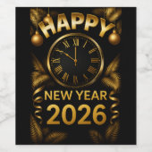 「2026年新年おめでとう」 ワインラベル (シングルラベル)