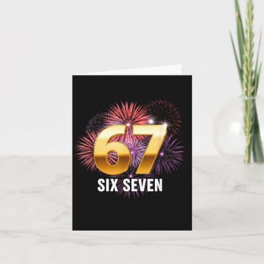 2026年新年おめでとう 大晦日パーティー 67 シックスセブン カード (正面)