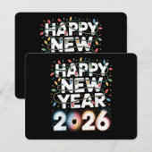 2026年新年おめでとう 招待状 (正面/裏面)