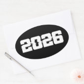 2026年新年おめでとう 楕円形シール (封筒)