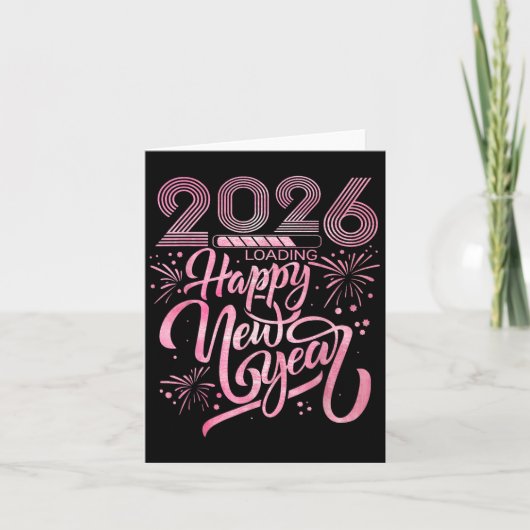 2026年新年おめでとう 花火が始まる カード (正面)