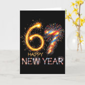 2026年新年おめでとう 67歳の誕生日 花火 ナンバー67 カード (黄色い花)