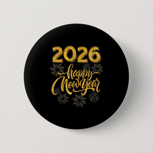 2026年新年お祝いグッズ 年越しパーティーグッズ F 缶バッジ (正面)
