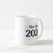 2026年新年お祝い スターと花火のマグカップ コーヒーマグカップ (正面右)