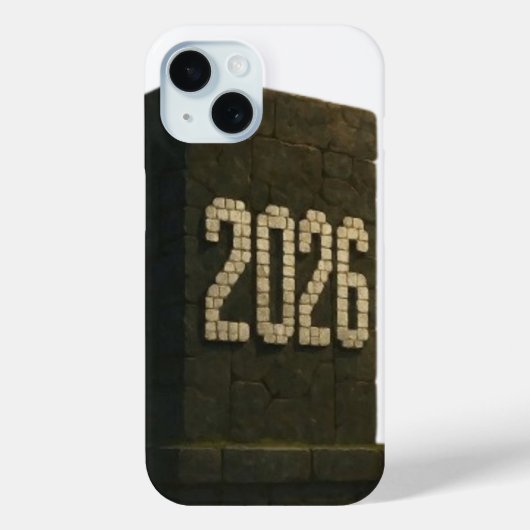 2026年新年のための3Dナンバーデザイン Case-Mate iPhoneケース (裏面)